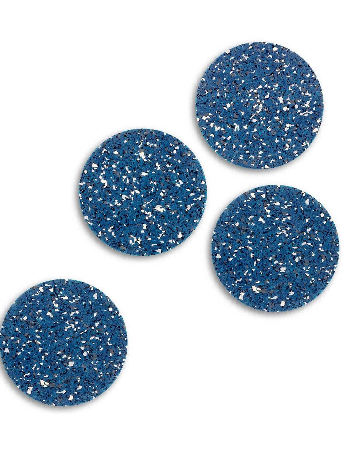 Round Rubber Coasters in Royal (Set of 4)