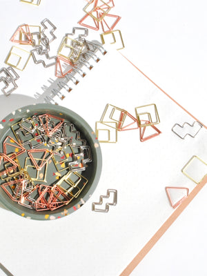 Gold Square Paper Clips