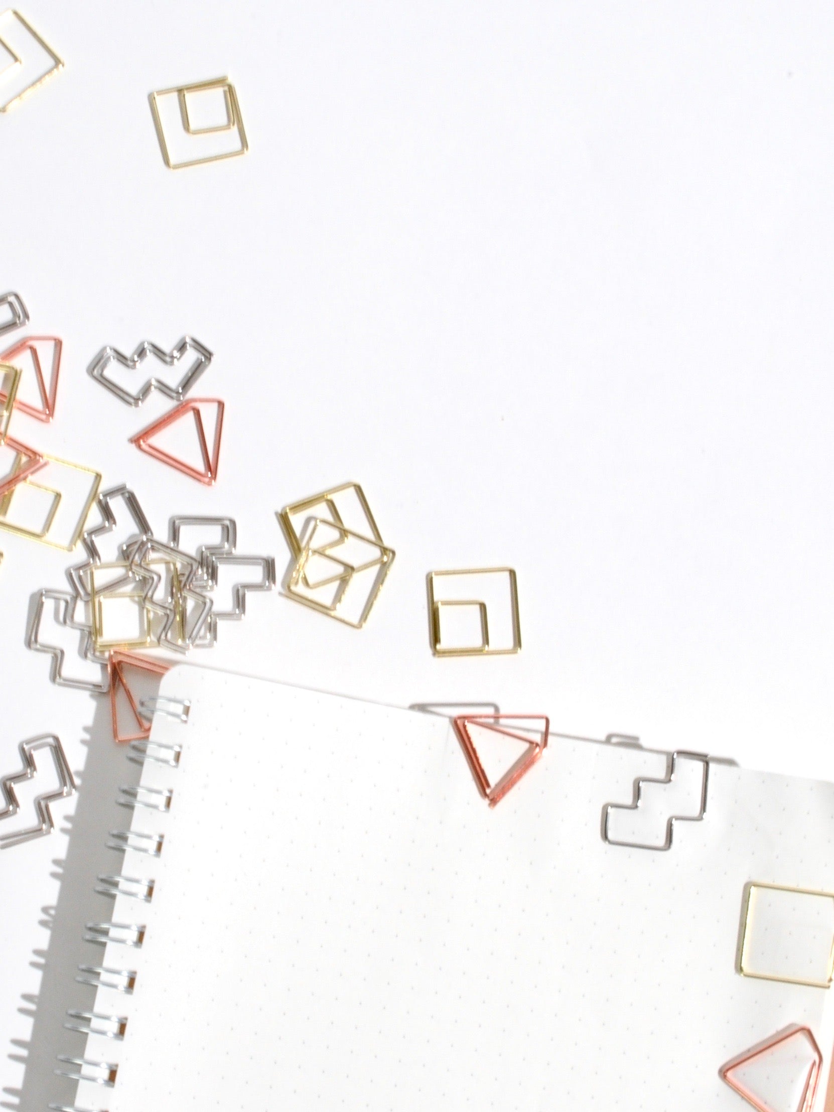 Gold Square Paper Clips Vessel Home Goods