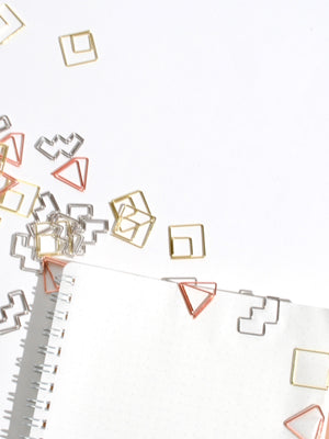 Gold Square Paper Clips