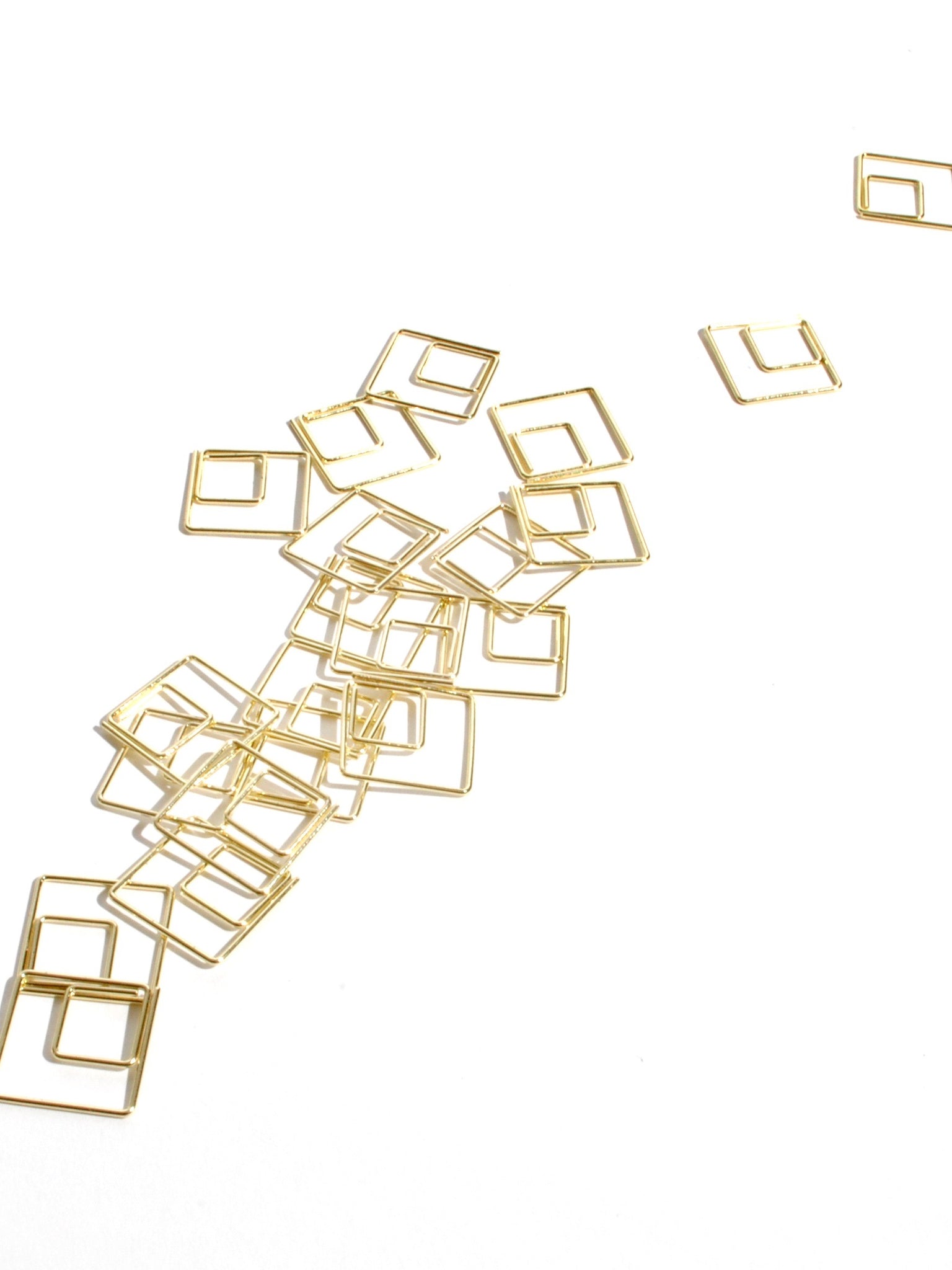 Gold Square Paper Clips