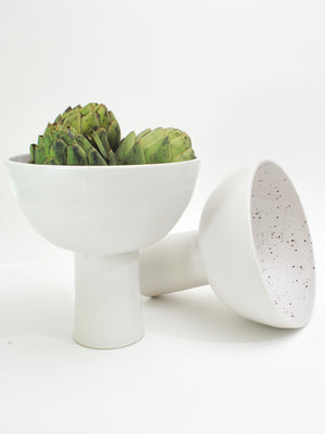 Lilac Ceramic Pedestal Bowl