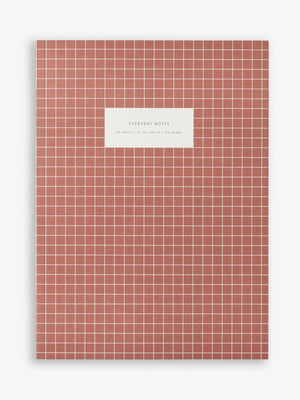 Brick Red Check Notebook