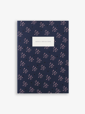 Navy Floral Notebook