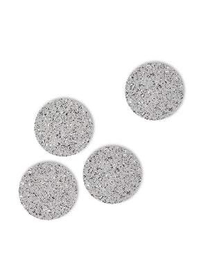 Round Rubber Coasters in Gris (Set of 4)