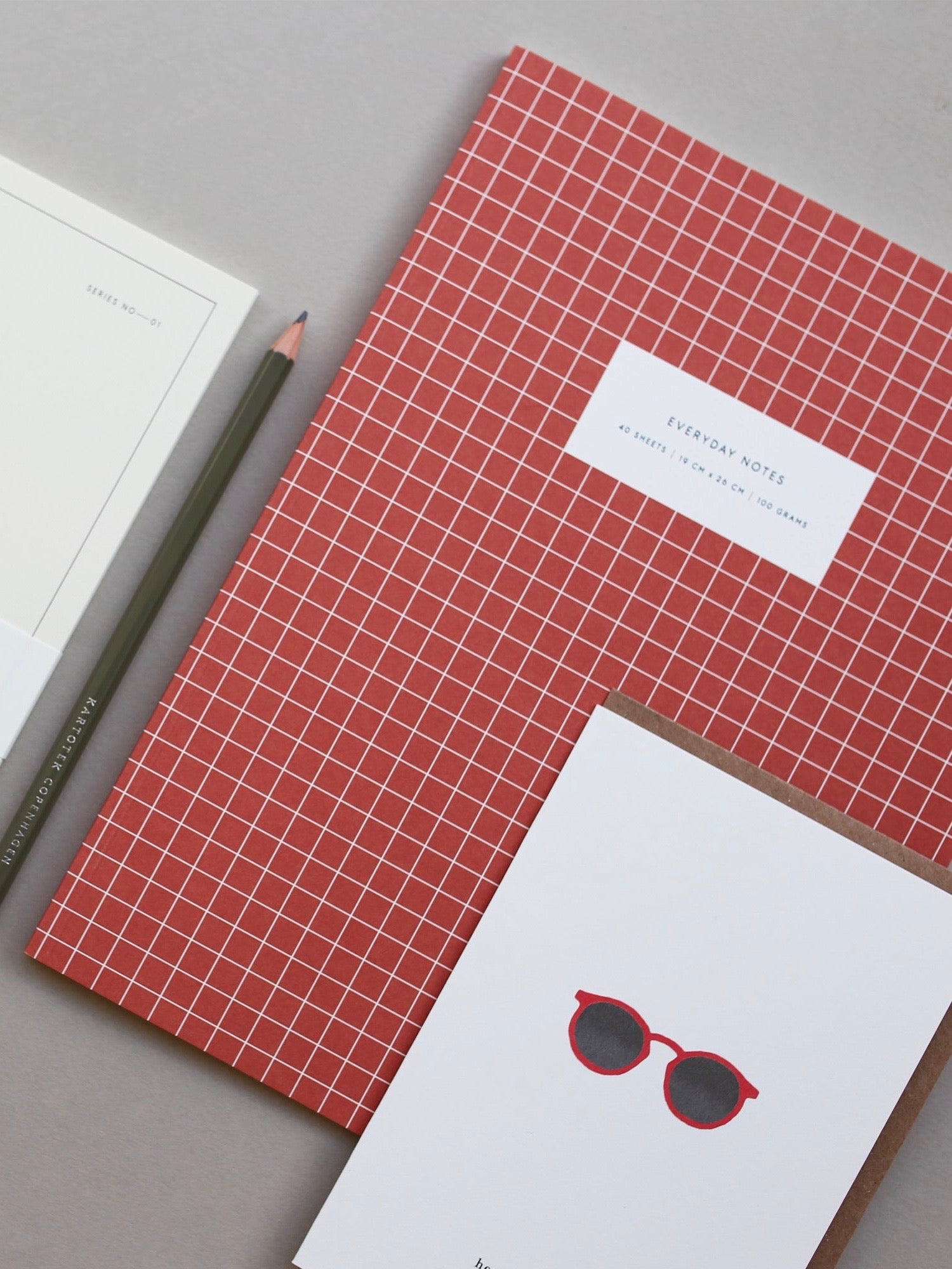 Brick Red Check Notebook